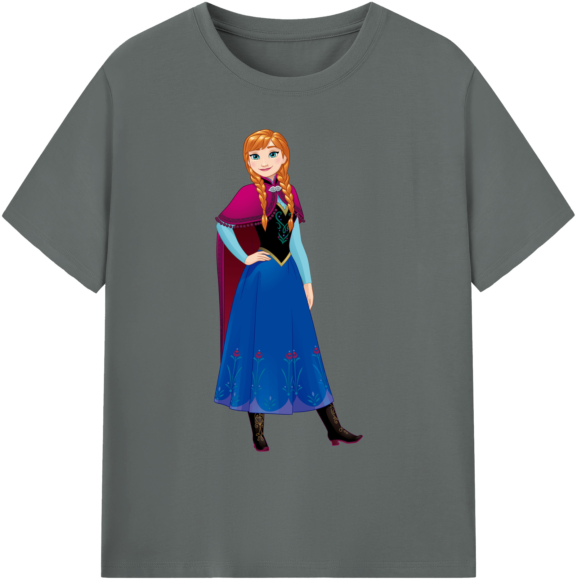 （画像用） アナと雪の女王 アンナ エルサ Frozen Anna Elsa 綿100％ メンズ半袖Tシャツ｜肌触りやわらか＆通気性